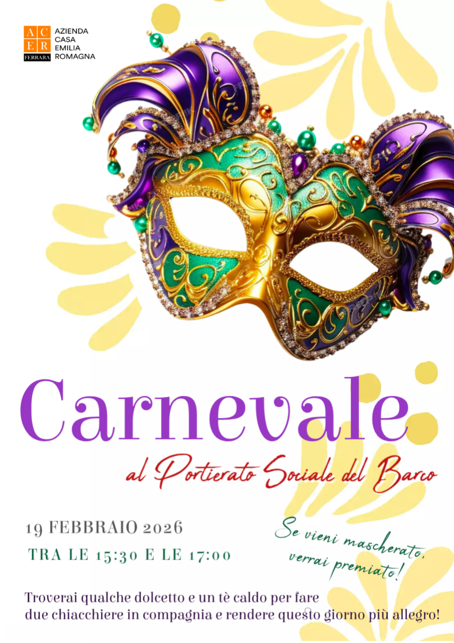 Carnevale al Portierato sociale del Barco il 19 febbraio